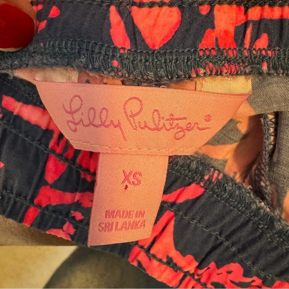 Lilly Pulitzer Katia Shorts Indigo Night Caw print size‎ XS